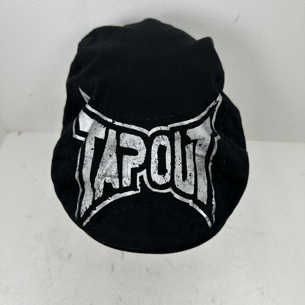 Tapout Newsboy Cabbie Hat Black Faded OSFM One Size Y2K MMA